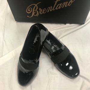Brentano Slip On Tux Shoes Patent Size 6 Medium